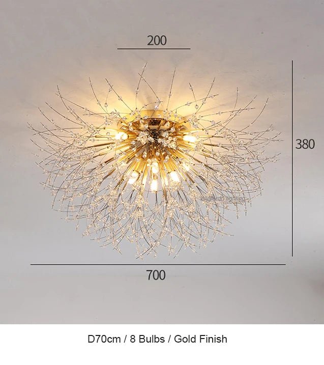 Lism Crystal Blossom Ceiling Light Elegant - Lumen Attic