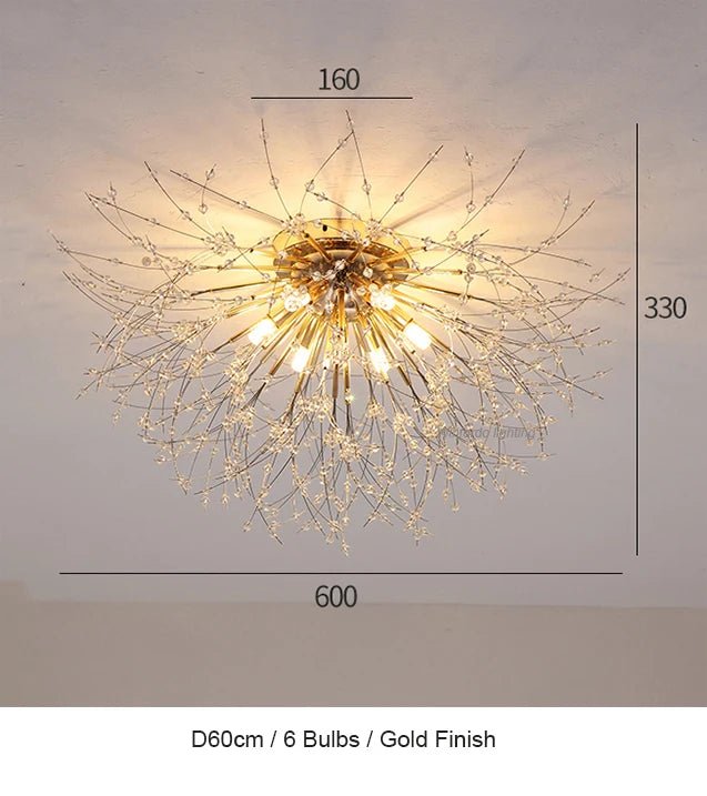 Lism Crystal Blossom Ceiling Light Elegant - Lumen Attic