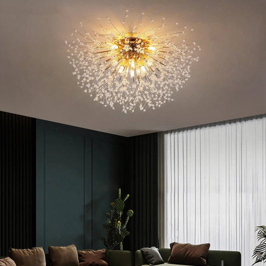 Lism Crystal Blossom Ceiling Light Elegant - Lumen Attic