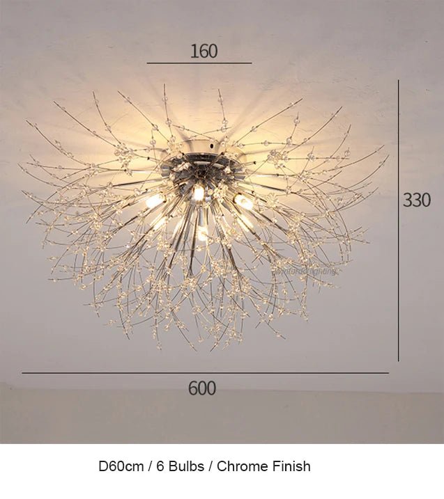 Lism Crystal Blossom Ceiling Light Elegant - Lumen Attic