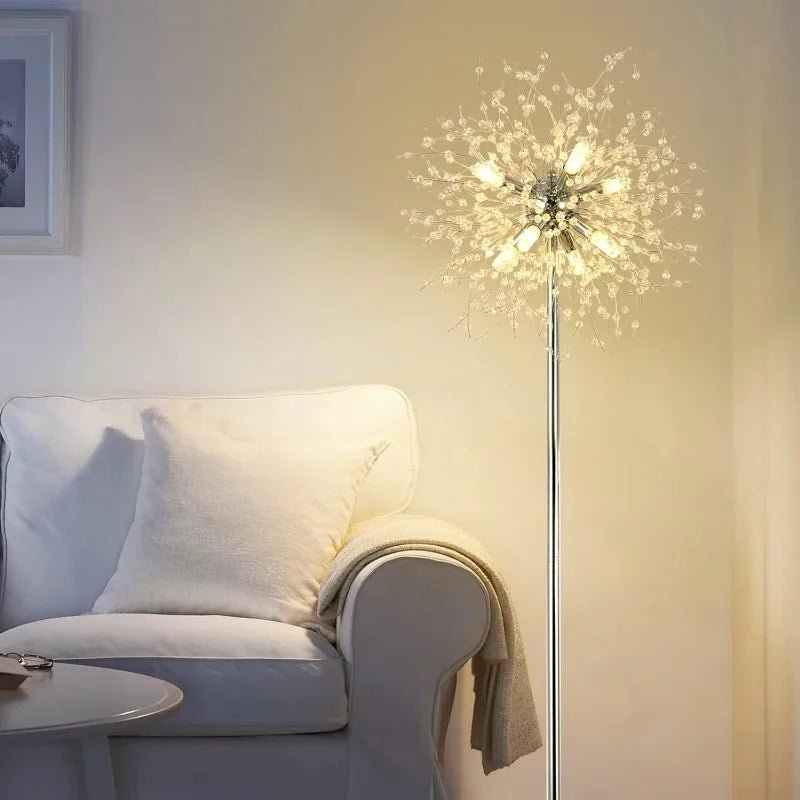 Lism Starburst Floor Lamp Modern LED Crystal Light - Lumen Attic