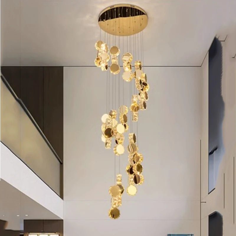 Lorenzo Golden Spiral Chandelier - Lumen Attic