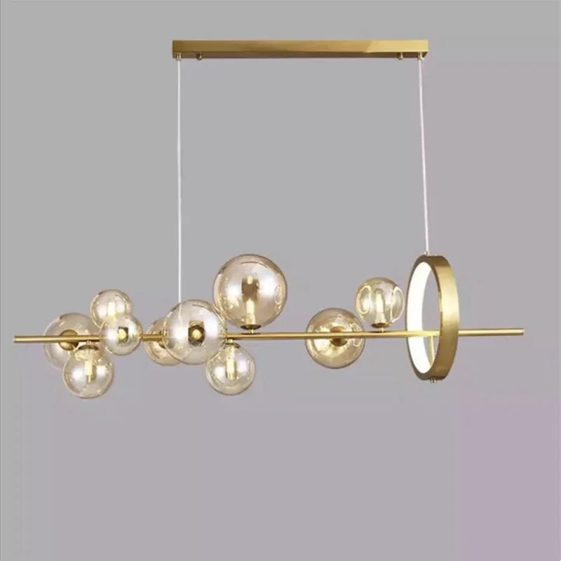 Loretti Bulba Modern Ring LED Chandelier with Glass Balls - Lumen Attic