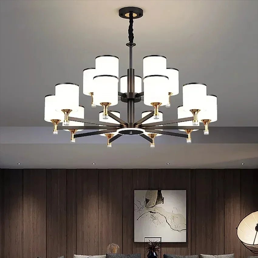 Lumni Nordic Chandelier with Frosted Glass - Lumen Attic