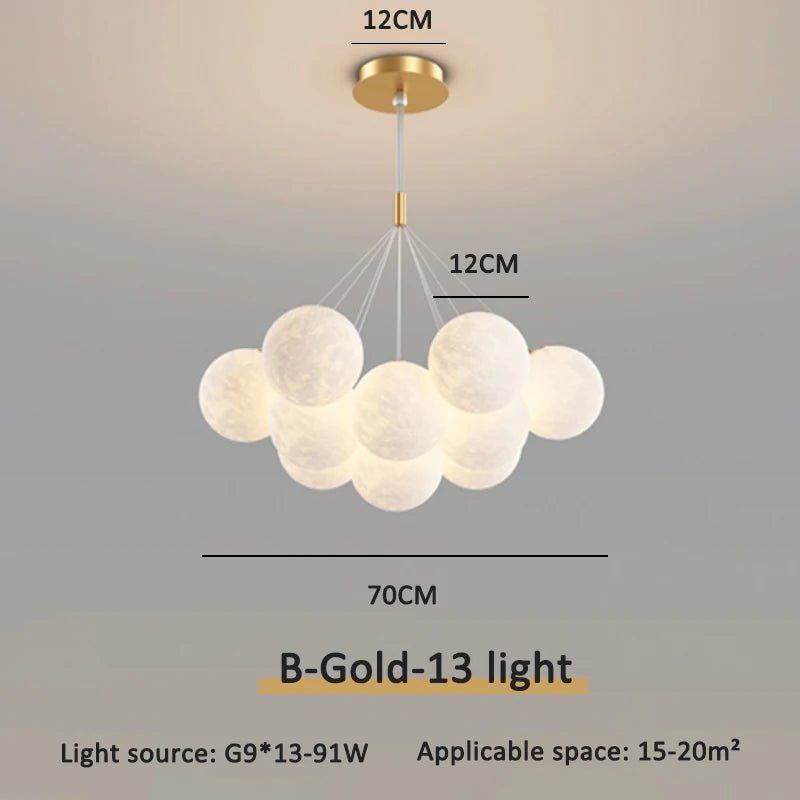 Luna Modern 3D Moon Bubble Chandelier - Lumen Attic