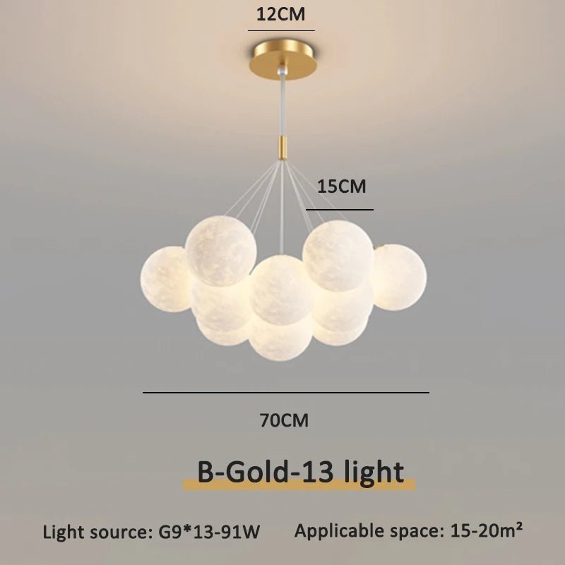 Luna Modern 3D Moon Bubble Chandelier - Lumen Attic