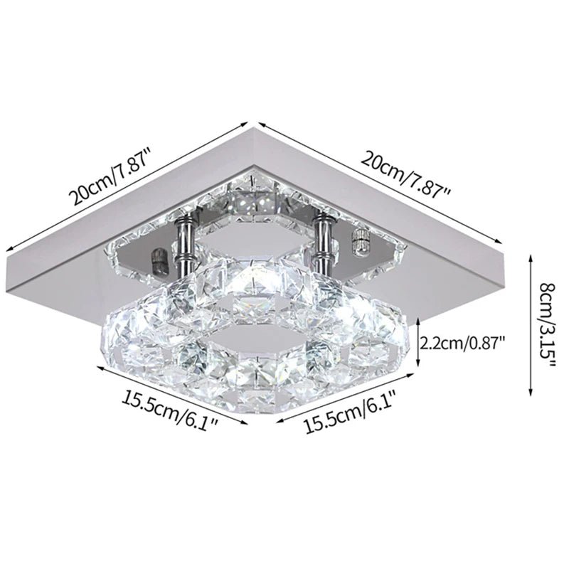 Luvanda C7V Stainless Steel Crystal Chandelier - Lumen Attic