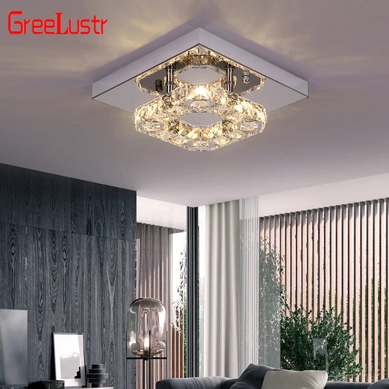 Luvanda C7V Stainless Steel Crystal Chandelier - Lumen Attic