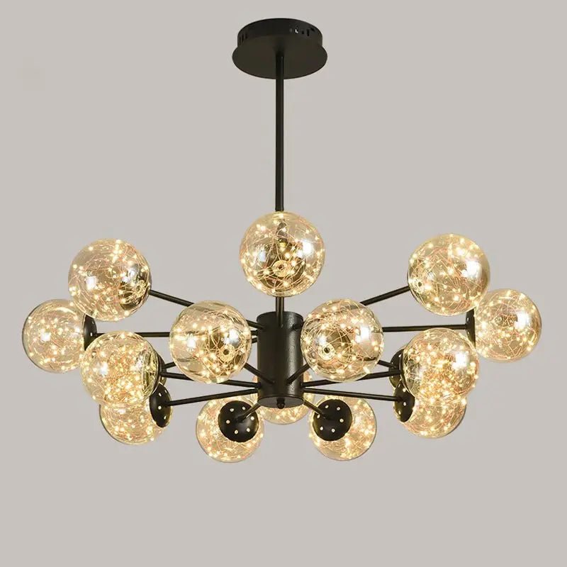 Lyca Sputnik String Bulb Ceiling Led Chandelier - Lumen Attic