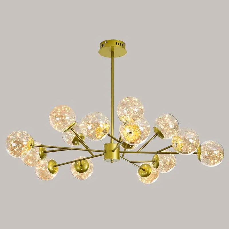 Lyca Sputnik String Bulb Ceiling Led Chandelier - Lumen Attic