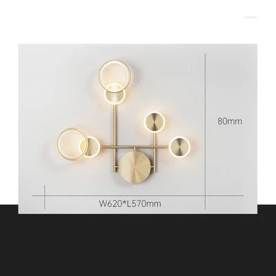 Manny Manci Cerchio Gold LED Wall Scone Lamp - Lumen Attic