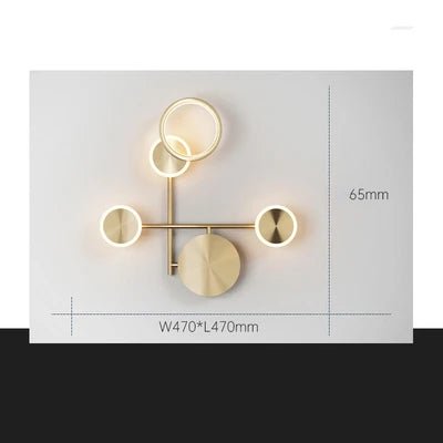 Manny Manci Cerchio Gold LED Wall Scone Lamp - Lumen Attic