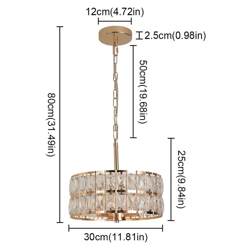 Mastromonaco Modern Crystal LED Pendant - Lumen Attic