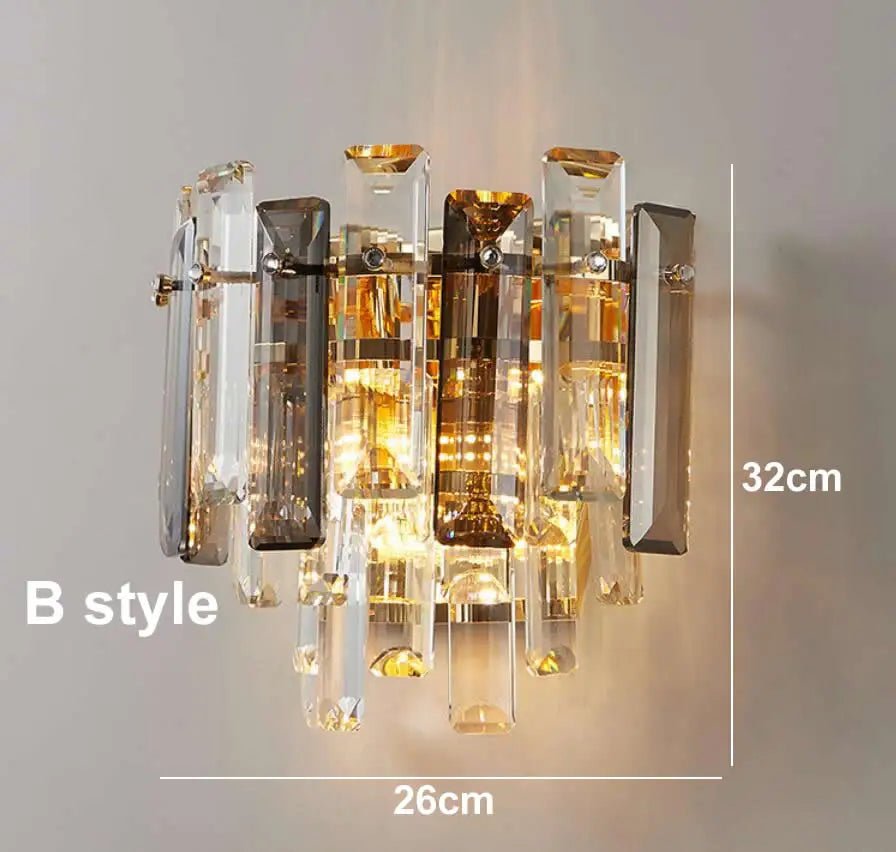 Melacina Crystal Wall Sconce - Lumen Attic