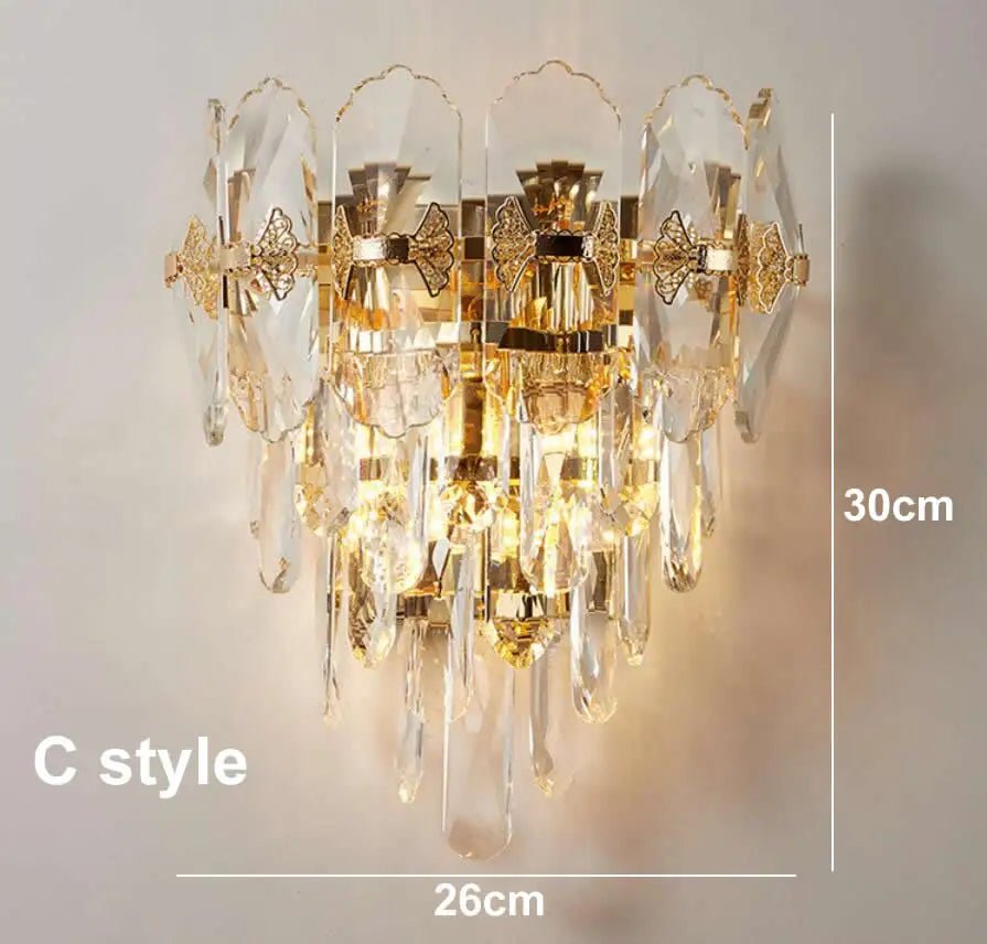 Melacina Crystal Wall Sconce - Lumen Attic