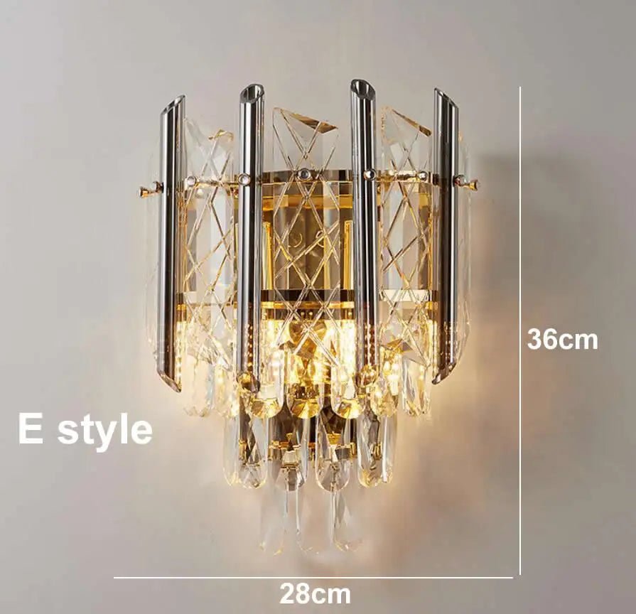 Melacina Crystal Wall Sconce - Lumen Attic