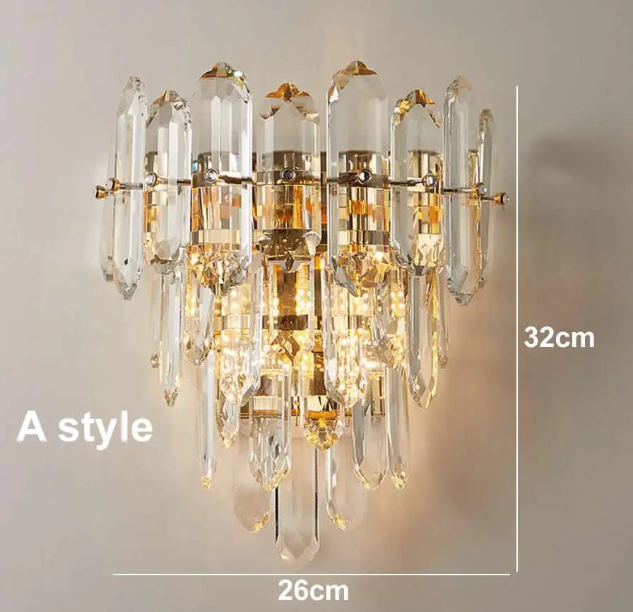 Melacina Crystal Wall Sconce - Lumen Attic