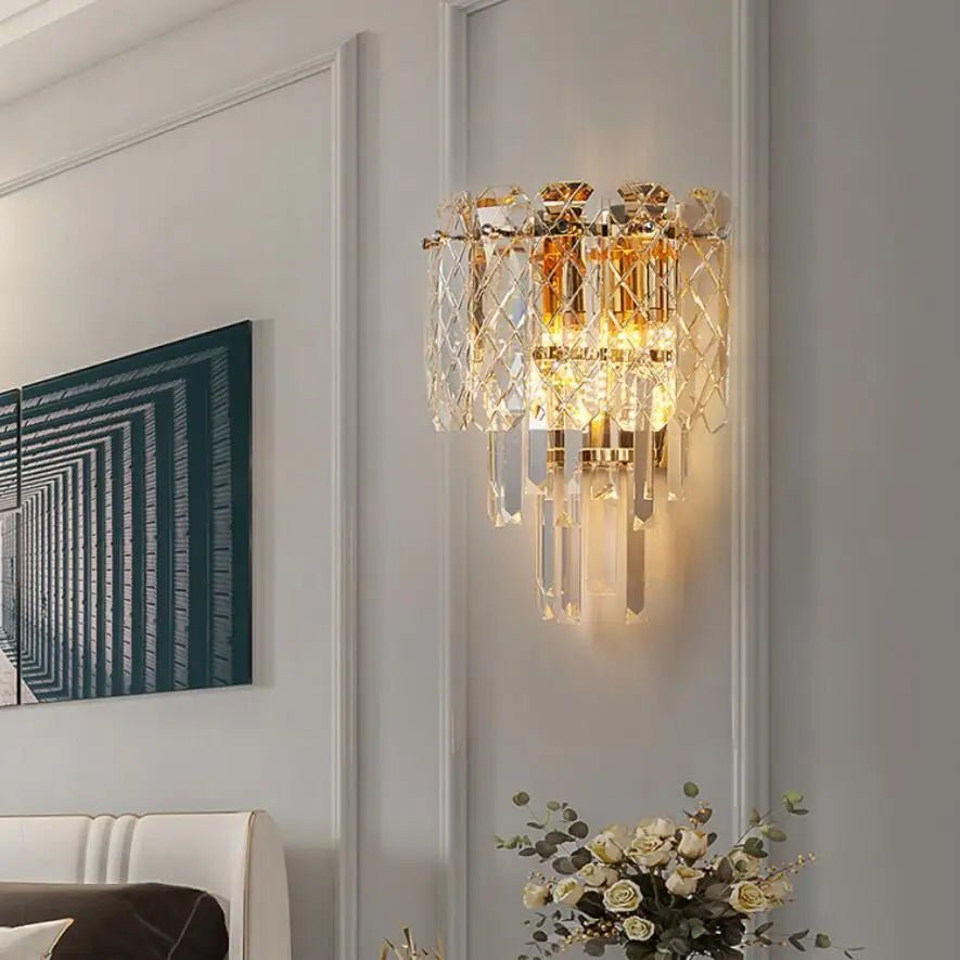 Melacina Crystal Wall Sconce - Lumen Attic