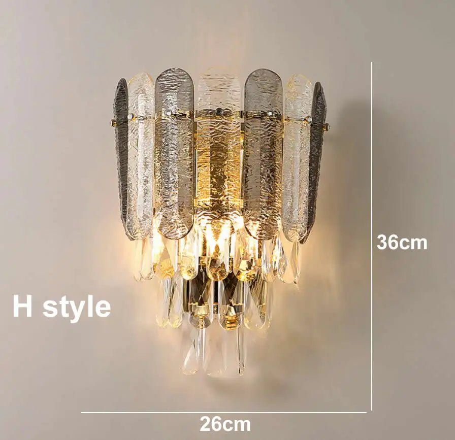 Melacina Crystal Wall Sconce - Lumen Attic