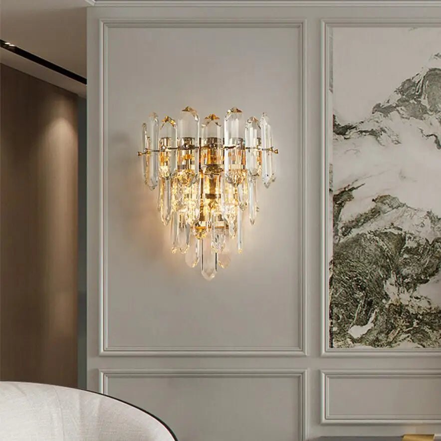 Melacina Crystal Wall Sconce - Lumen Attic