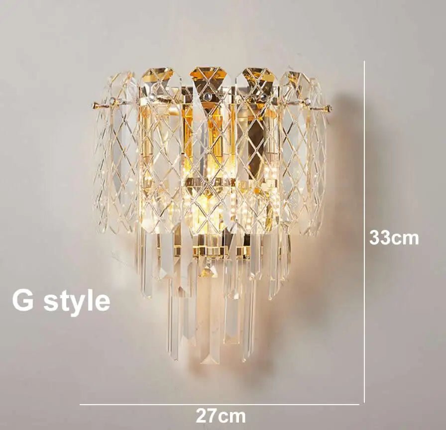 Melacina Crystal Wall Sconce - Lumen Attic