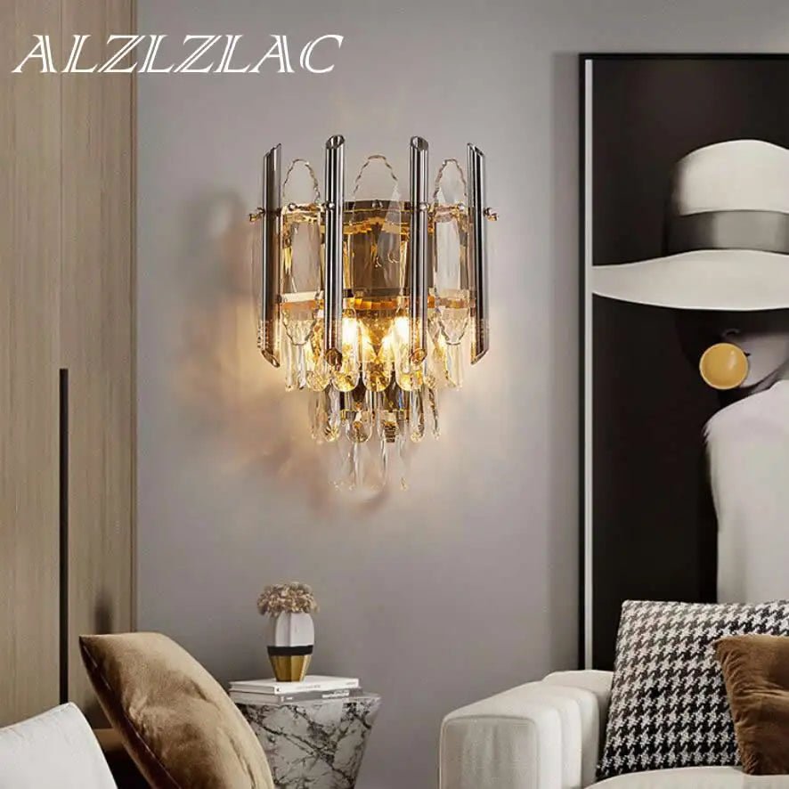 Melacina Crystal Wall Sconce - Lumen Attic