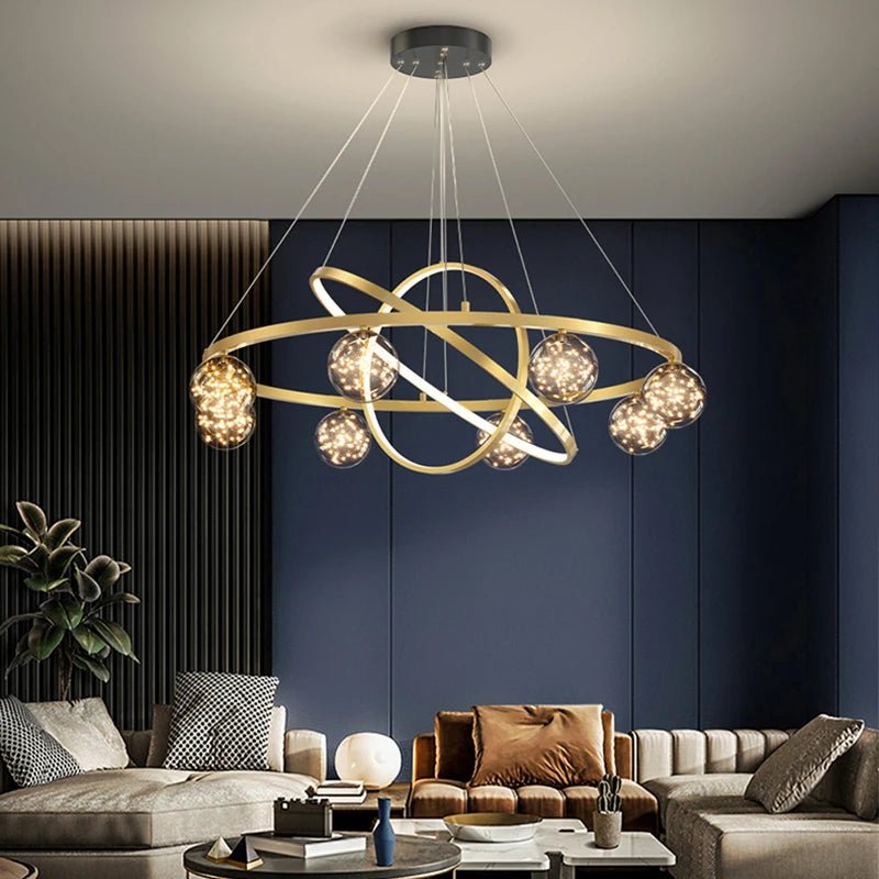 Saven Modern Orbital Ring Chandelier - Lumen Attic