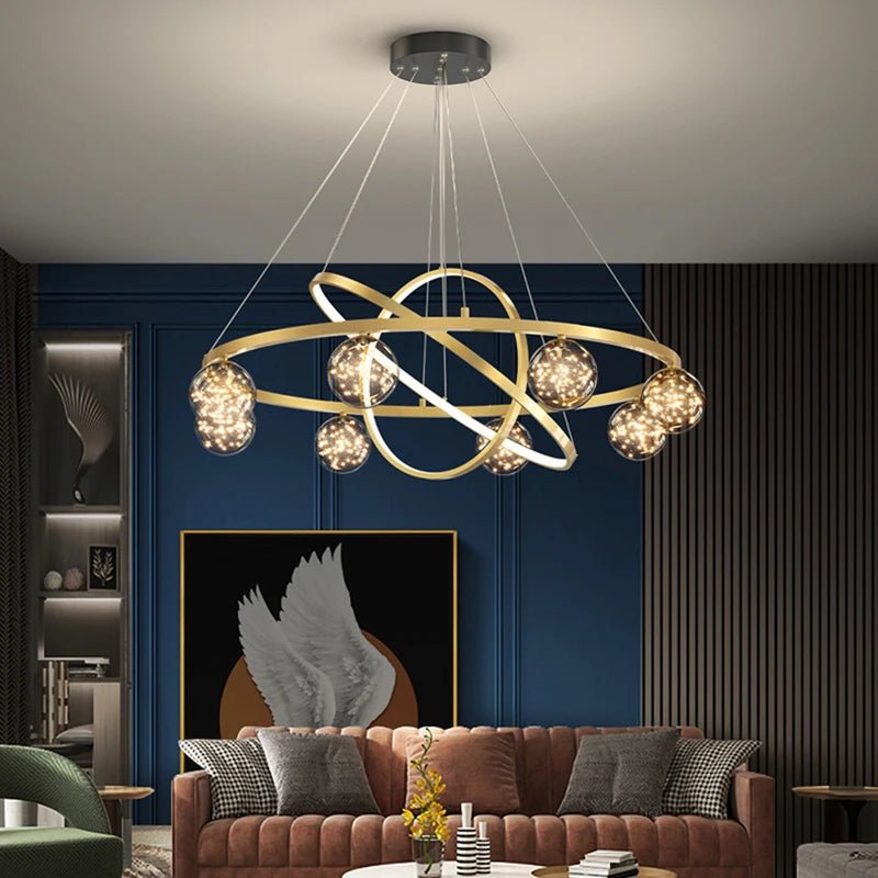 Saven Modern Orbital Ring Chandelier - Lumen Attic