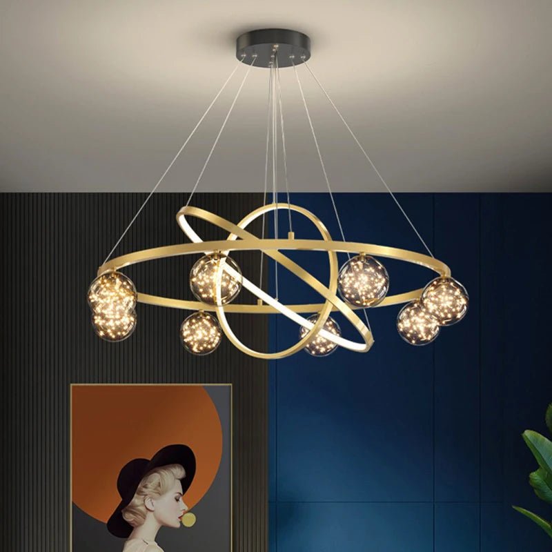 Saven Modern Orbital Ring Chandelier - Lumen Attic