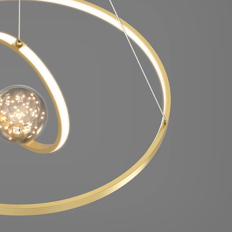 Saven Modern Orbital Ring Chandelier - Lumen Attic