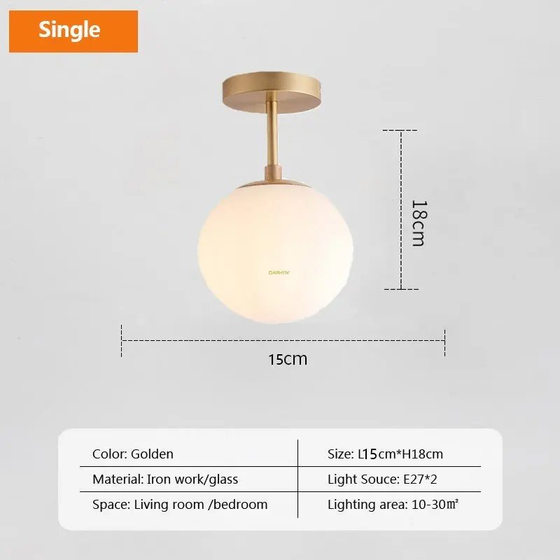 Modern Double Globe Ceiling Light by BTY - Lumen Attic