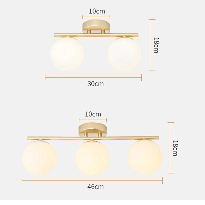 Modern Double Globe Ceiling Light by BTY - Lumen Attic