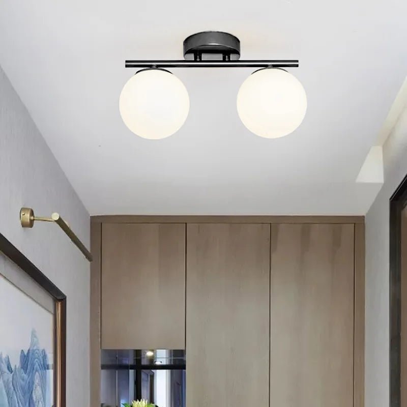 Modern Double Globe Ceiling Light by BTY - Lumen Attic