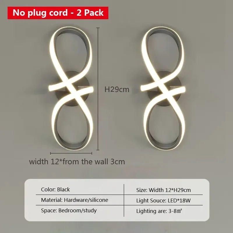 Modern Infinite Symbol Wall Lamp - Lumen Attic