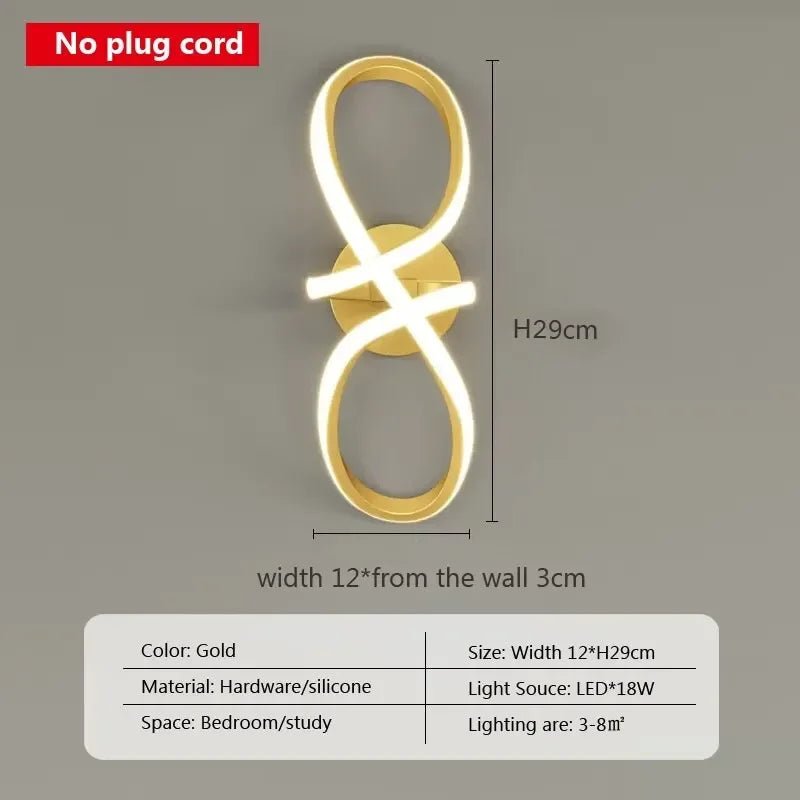 Modern Infinite Symbol Wall Lamp - Lumen Attic