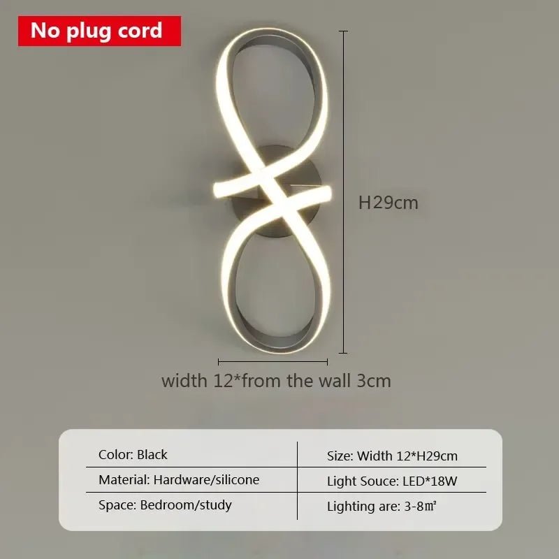 Modern Infinite Symbol Wall Lamp - Lumen Attic