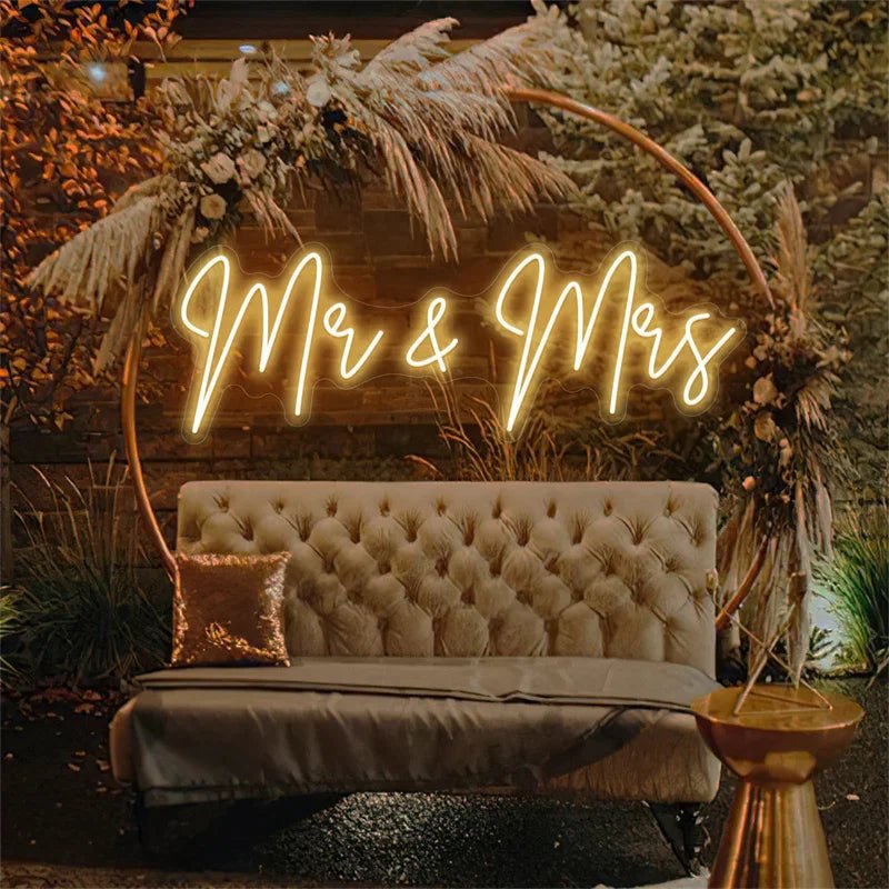 Mr & Mrs Neon LED Sign - Lumen Attic