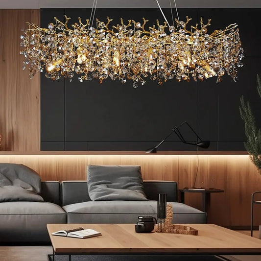 Murogino Luxury Crystal Tree Branch LED Chandelier - Lumen Attic