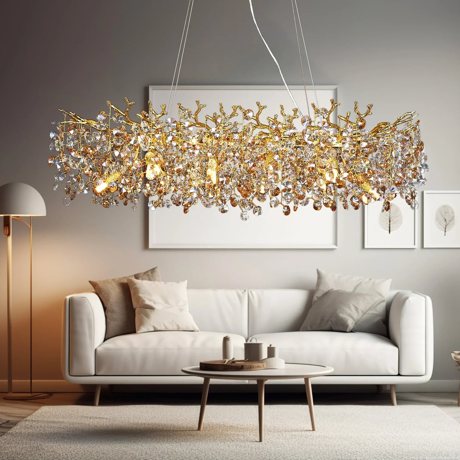 Murogino Luxury Crystal Tree Branch LED Chandelier - Lumen Attic