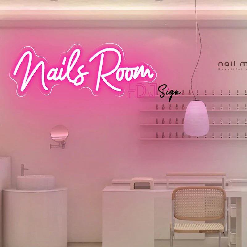 Nails Room Neon Light Sign Beauty Room - Lumen Attic