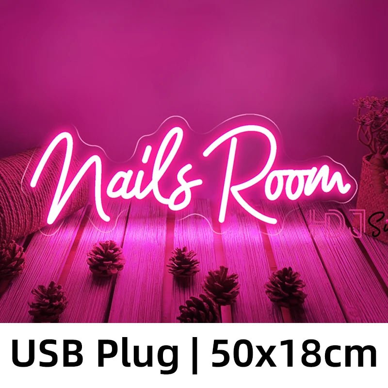 Nails Room Neon Light Sign Beauty Room - Lumen Attic