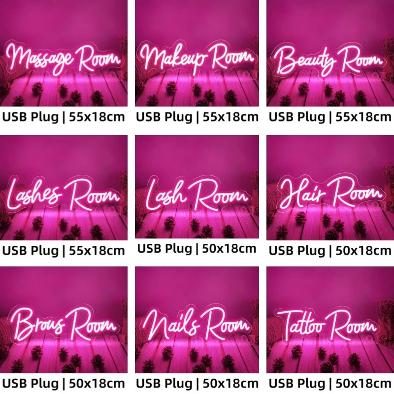 Nails Room Neon Light Sign Beauty Room - Lumen Attic