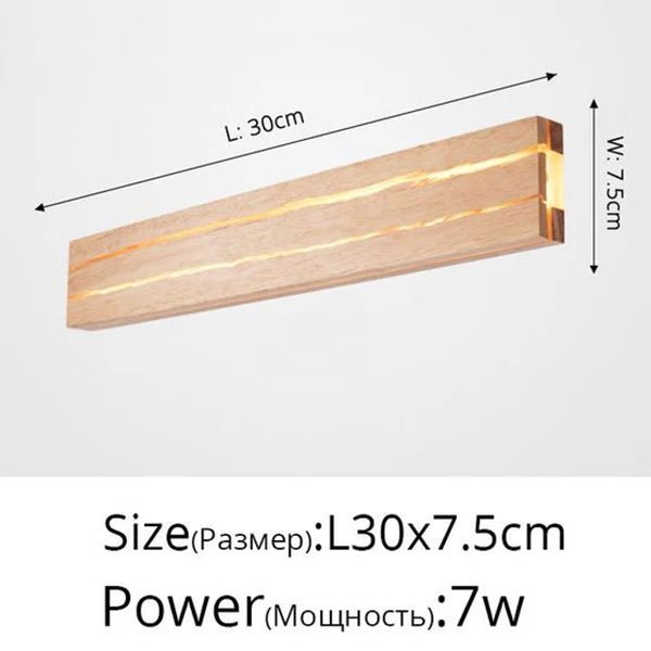 NaturGlow Wooden Wall Sconce Light - Lumen Attic