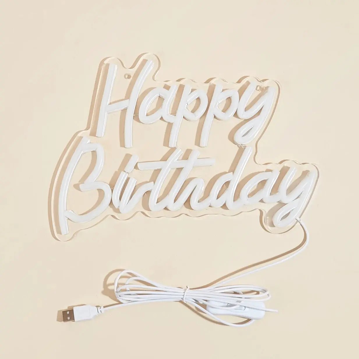 Neon Happy Birthday Sign - Lumen Attic