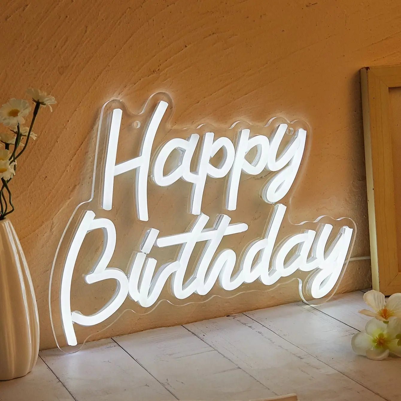 Neon Happy Birthday Sign - Lumen Attic