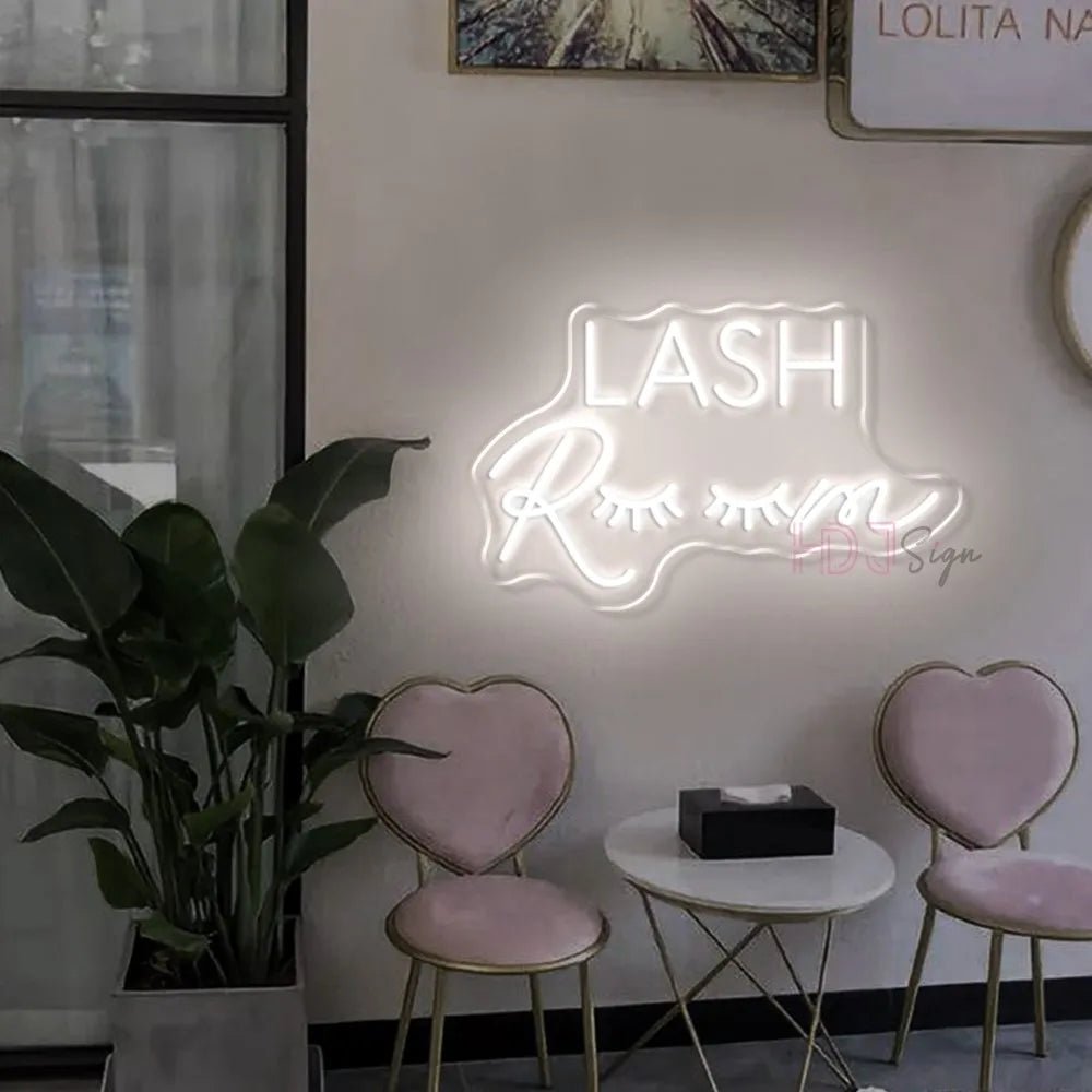 Neon Sign Lights LASH Room - Lumen Attic