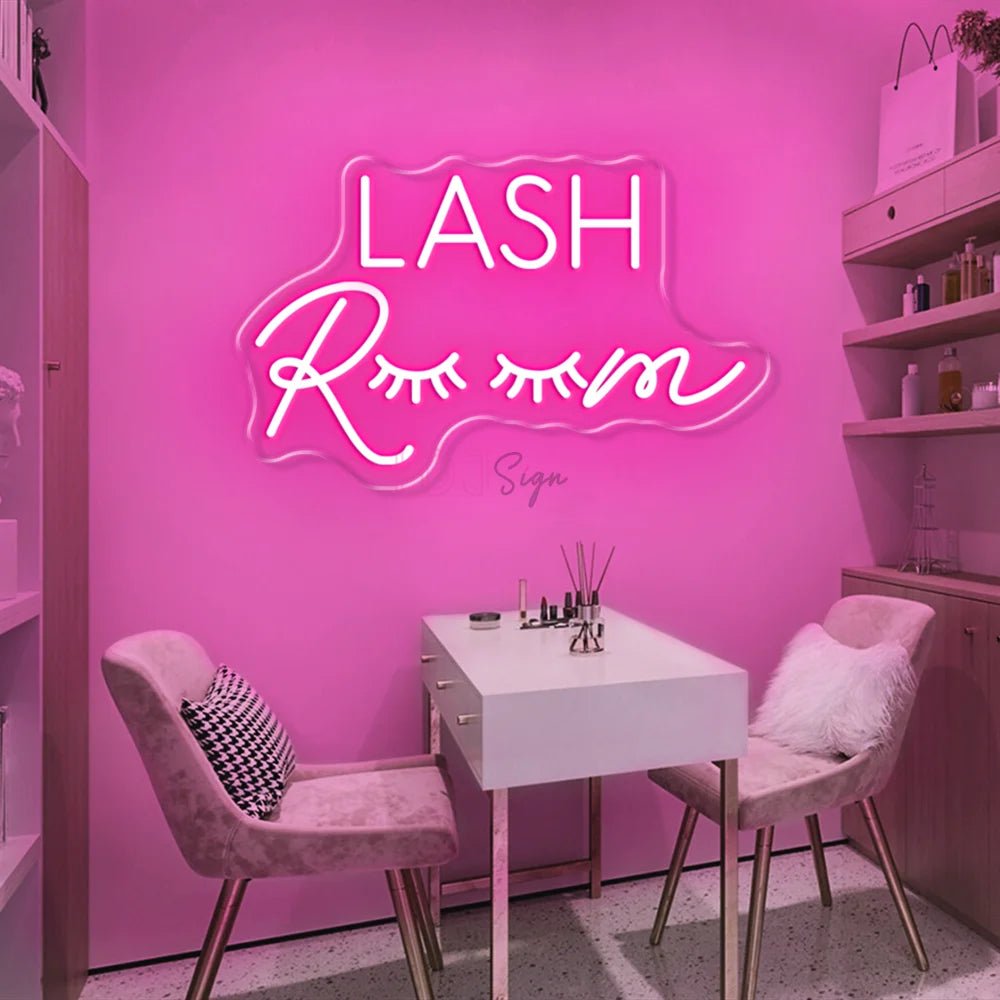 Neon Sign Lights LASH Room - Lumen Attic