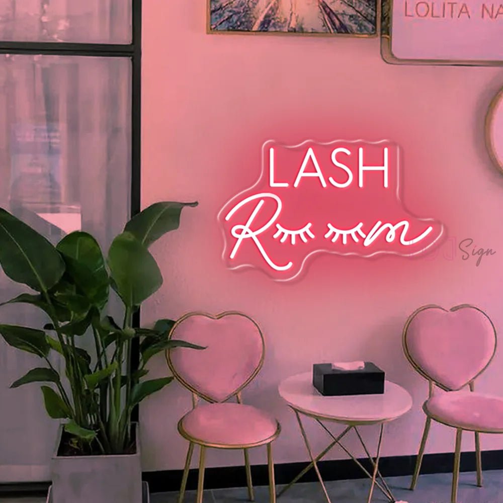 Neon Sign Lights LASH Room - Lumen Attic