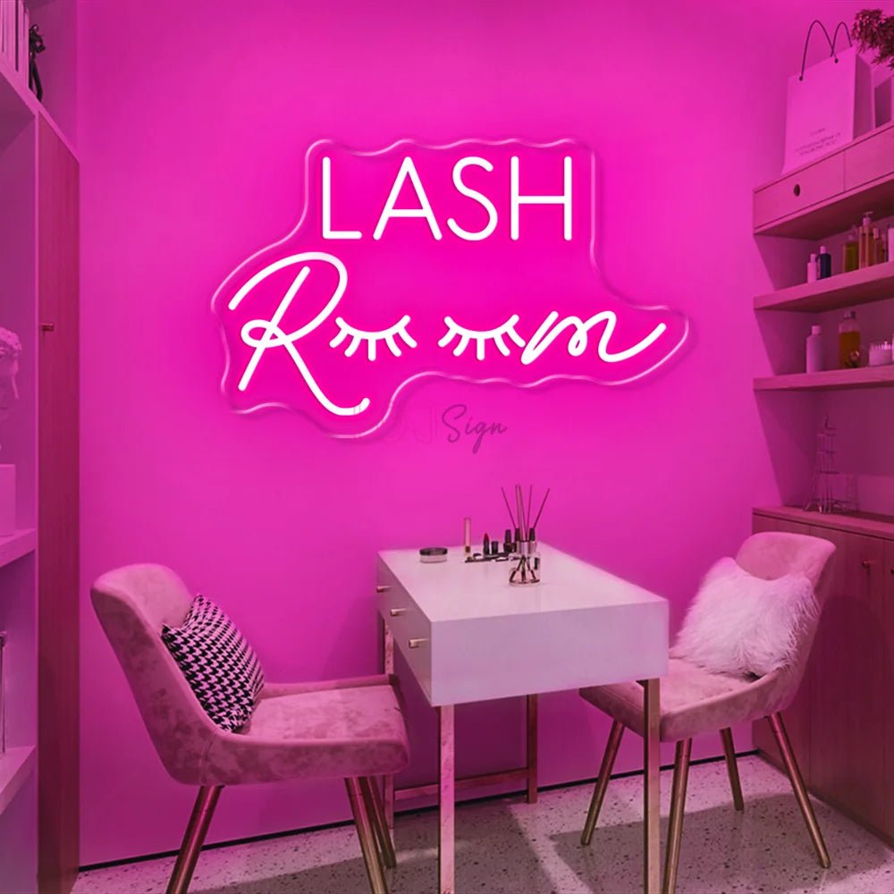 Neon Sign Lights LASH Room - Lumen Attic