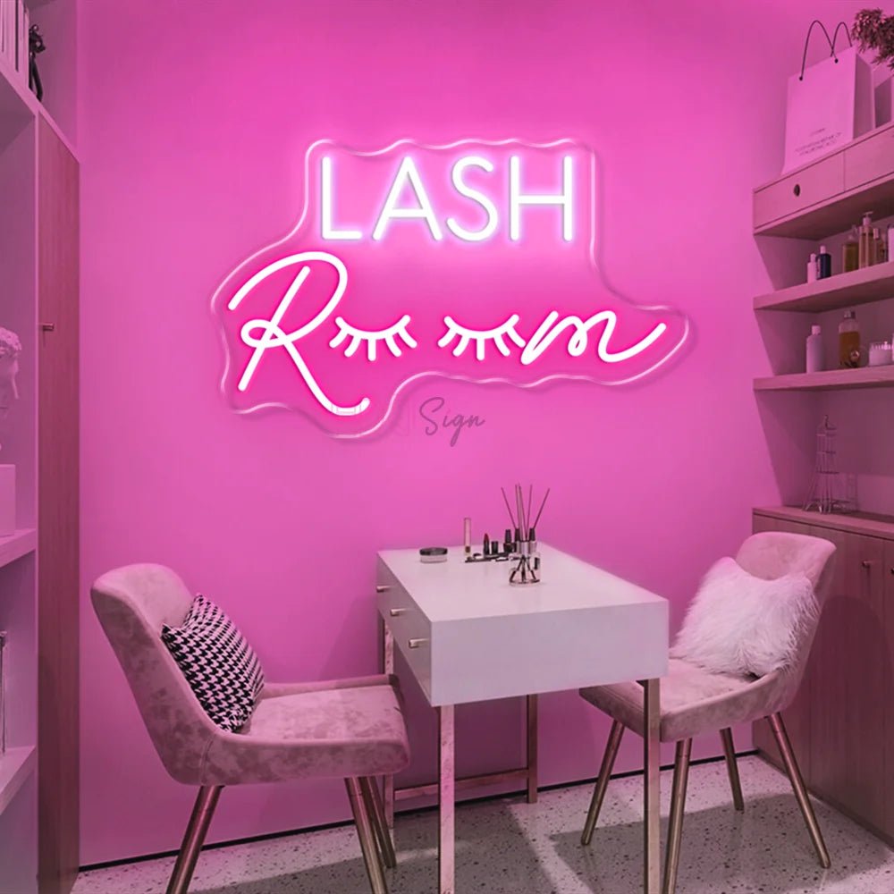 Neon Sign Lights LASH Room - Lumen Attic